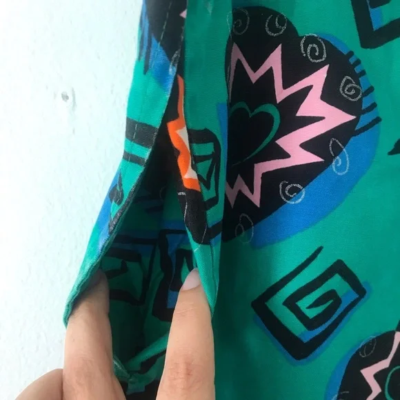 Vintage 80’s Jams retro print long board shorts